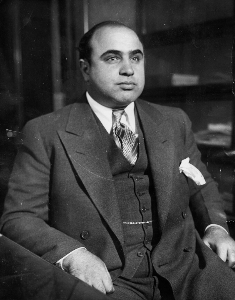 Portrait photograph of Al Capone taken in 1930