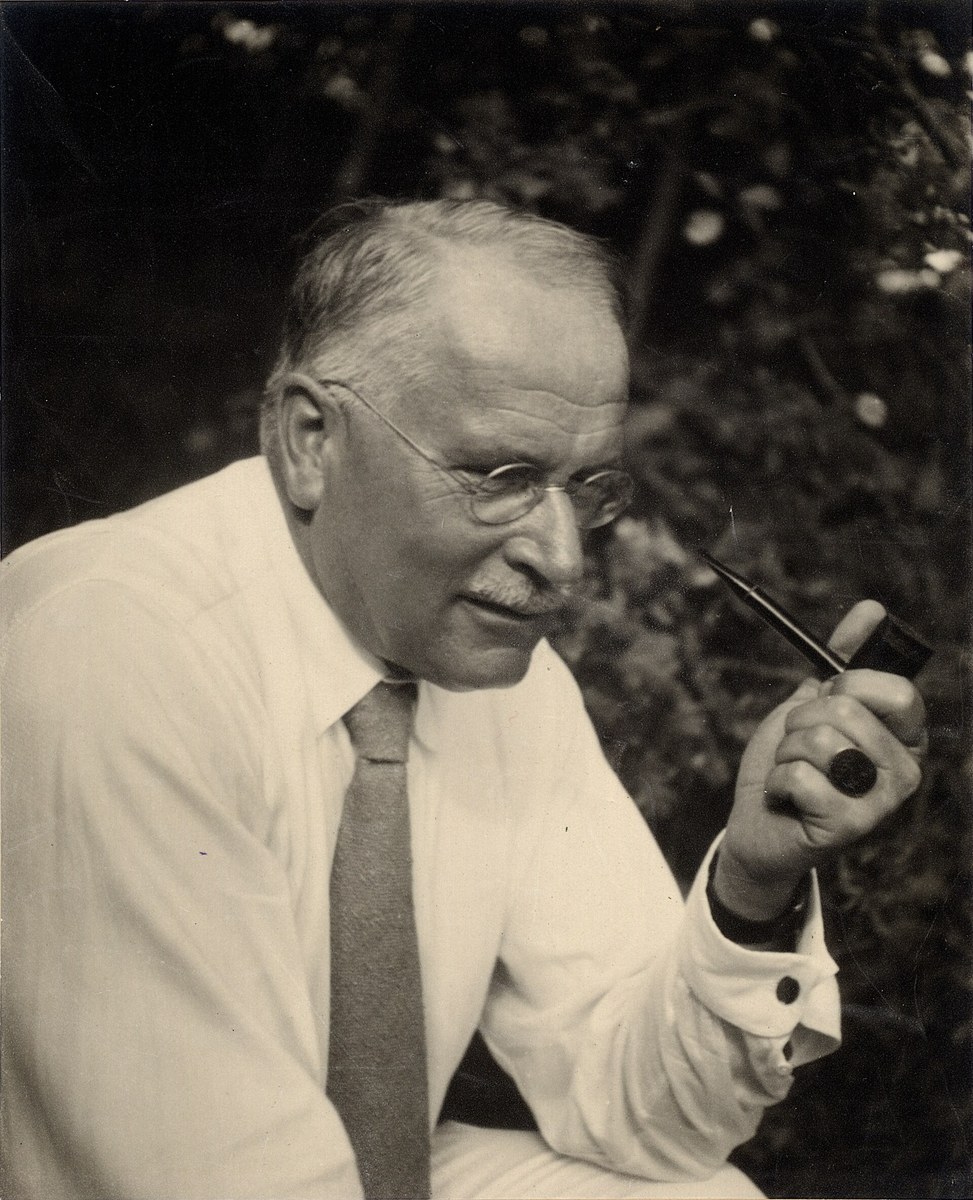 Studio portrait photograph of Carl Gustav Jung, taken around 1935.